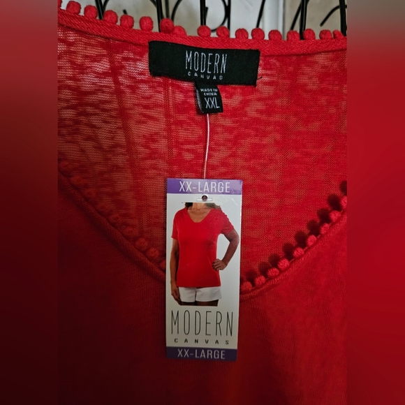 Modern Canvas Short Sleeve Top - Picture 5 of 7